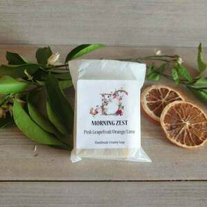 Pink Grapefruit Orange & Lime Soap Ροζ Γκρειπφρουτ Πορτοκαλι & Μοσχολεμονο Σαπουνι για ξηρα χερια 100g - 2