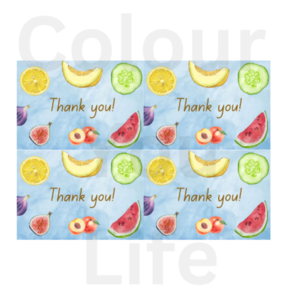 Εκτυπώσιμη Thank you card (Ευχαριστήρια κάρτα) με καλοκαιρινά φρούτα Α6 ! - DIY, κάρτες - 4