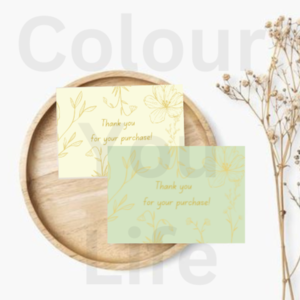 Εκτυπώσιμη Thank you card (ευχαριστήρια κάρτα) minimal με λουλούδια σε 4 αποχρώσεις διπλής όψης μεγέθους Α6 η κάθε μία! - λουλούδια, κάρτες - 3
