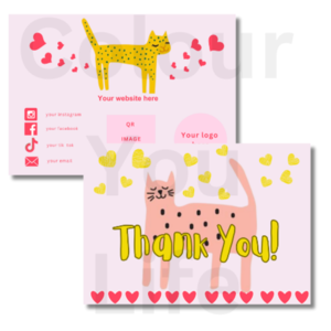 Thank you card "Happy cat" (ευχαριστήρια κάρτα με γάτα) Α6! - γάτα, DIY, κάρτες