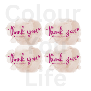 Εκτυπώσιμη Thank you card (Ευχαριστήρια κάρτα) σε ροζ - φούξια χρώματα μεγέθους Α6 ! - DIY, κάρτες - 3
