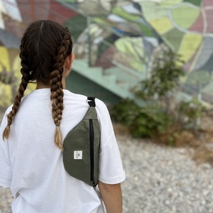 Mini banana crossbody bag - ύφασμα, χιαστί, all day, μικρές - 3