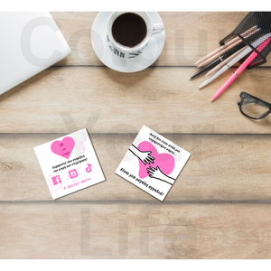 Εκτυπώσιμη Thank you card διπλής όψης (Ευχαριστήρια κάρτα) "Μεγάλη αγκαλιά" μεγέθους 7 εκ. x 7εκ. ! - DIY, κάρτες - 5