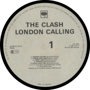 Ρολόι τοίχου 30cmχ30cm απο δισκο βινιλιου "London Calling" - τοίχου - 2