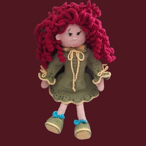 Amigurumi: πλεκτή κούκλα, ύψος 35cm - κορίτσι, λούτρινα, amigurumi - 2