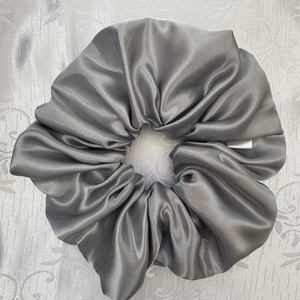 XXL σατέν scrunchie Ασημί - ύφασμα, σατέν, λαστιχάκια μαλλιών, satin scrunchie - 2
