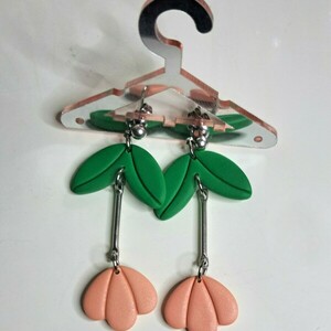 Flower Earrings 2 - πηλός, λουλούδι - 4