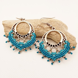 Turquoise dream - ημιπολύτιμες πέτρες, μακραμέ, μακριά, ατσάλι, boho - 5