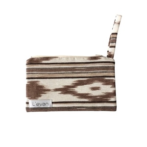 Τσαντάκι χειρός μπεζ καφέ boho - ύφασμα, φάκελοι, all day, χειρός, μικρές