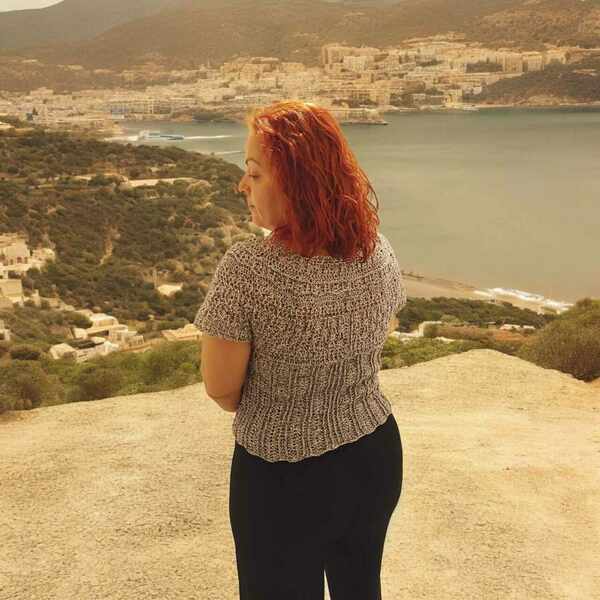 Mπλούζα Dahlia - βαμβάκι, πλεκτό, ακρυλικό, crop top - 2