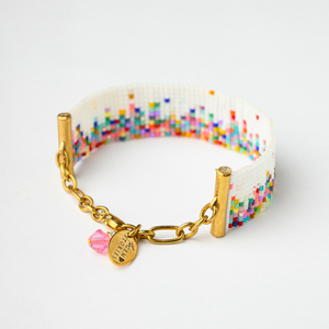 Miyuki Βραχιόλι Confetti Celebration | The Gem Stories Jewelry - γυαλί, ατσάλι, χεριού, αυξομειούμενα - 2