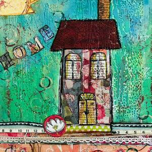 Πίνακας Mixed Media "Home" - διακοσμητικά, πίνακες ζωγραφικής - 2