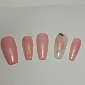 Mermaid pink press ons