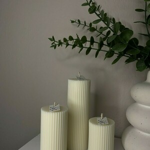 Διακοσμητικά κεριά Pillar / pillar candle set - αρωματικά κεριά, διακοσμητικά, vegan κεριά