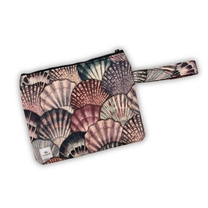 Seashell pouch bag - ύφασμα, κοχύλι, all day, χειρός, μικρές
