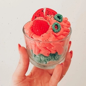 Sweet candles, χειροποίητο κερί σόγιας με άρωμα ΚΑΡΠΟΥΖΙ
