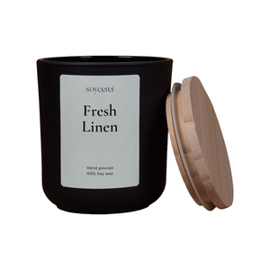 Αρωματικό κερί σόγιας Fresh Linen 180g - Soycerei - αρωματικά κεριά, κερί σόγιας