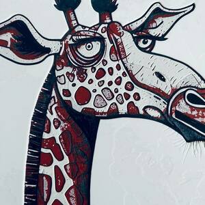 Τρισδιάστατος ανάγλυφος πίνακας "Funny Giraffe" - πίνακες & κάδρα, 3d, 3d κάδρο, διακοσμητικό παιδικού δωματίου - 3