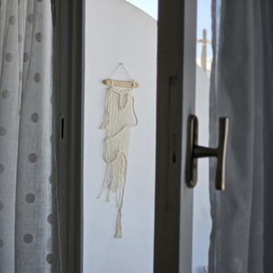 Boho μακραμέ διακοσμητικό τοίχου 22x74cm (082) - μακραμέ, minimal, boho, διακοσμητικά, 100% βαμβακερό - 5