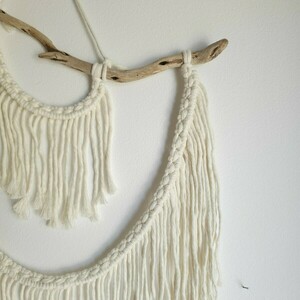Boho μακραμέ διακοσμητικό τοίχου 35x50cm (083) - μακραμέ, minimal, boho, διακοσμητικά, 100% βαμβακερό - 5
