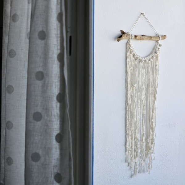 Boho μακραμέ διακοσμητικό τοίχου 36x76cm (085) - μακραμέ, minimal, boho, διακοσμητικά, 100% βαμβακερό - 2