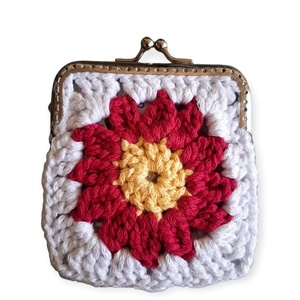 Πορτοφόλια granny square σε μεταλλικό πλαίσιο - νήμα, πορτοφόλια - 3