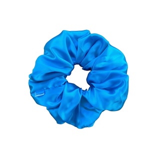 XXL σατέν scrunchie Έντονο Γαλάζιο - ύφασμα, σατέν, λαστιχάκια μαλλιών, satin scrunchie