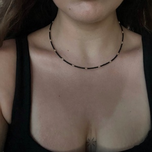 Κολιέ chocker με χάντρες - τσόκερ, χάντρες, κοντά, seed beads - 3