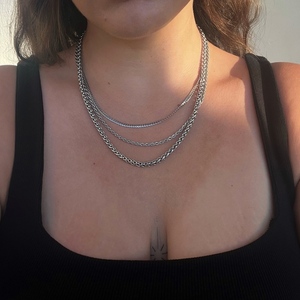 Αλυσίδα Μiami - αλυσίδες, μακριά, unisex, ατσάλι, layering - 3