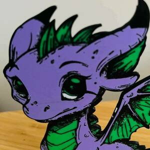 Τρισδιάστατη φιγούρα "Baby Dragon" - διακοσμητικά, για παιδιά, διακοσμητικό παιδικού δωματίου - 4