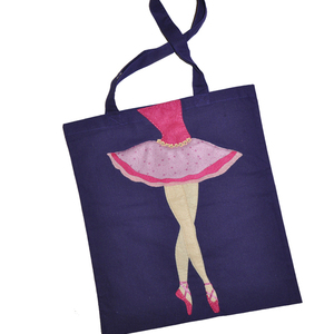 Τσάντα πάνινη - Tote bag "Dance Ballerina, Dance" - ύφασμα, ώμου, tote, πάνινες τσάντες
