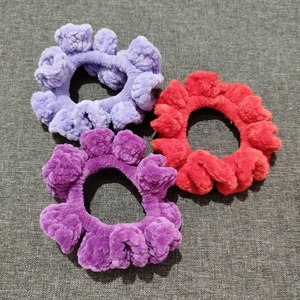 Χειροποίητα πλεκτά scrunchies Σετ 2 τεμαχίων - λαστιχάκι, για τα μαλλιά - 4