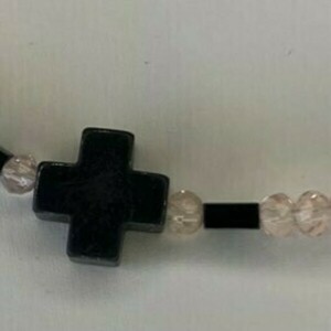 βραχιολι με pink quartz και αιματιτη - ημιπολύτιμες πέτρες, boho, χεριού - 2
