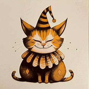 Τρισδιάστατος πίνακας "Jaster-Cat" - πίνακες & κάδρα, δώρα για παιδιά, 3d κάδρο, διακοσμητικό παιδικού δωματίου