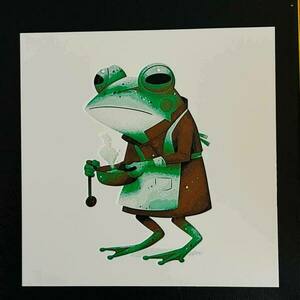 Τρισδιάστατος πίνακας "Frog-Chef" - πίνακες & κάδρα, δώρα για παιδιά, 3d κάδρο, διακοσμητικό παιδικού δωματίου - 2