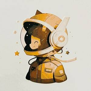 Τρισδιάστατος πίνακας "Smiling-Astronaut" - πίνακες & κάδρα, δώρα για παιδιά, 3d κάδρο, διακοσμητικό παιδικού δωματίου