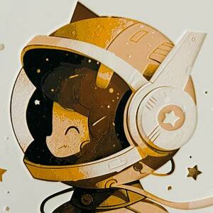 Τρισδιάστατος πίνακας "Smiling-Astronaut" - πίνακες & κάδρα, δώρα για παιδιά, 3d κάδρο, διακοσμητικό παιδικού δωματίου - 3