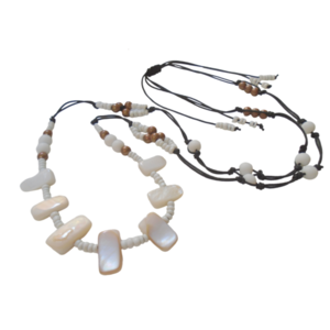 Κολιέ Mother of Pearl - ημιπολύτιμες πέτρες, χάντρες, μακριά, boho, πέρλες