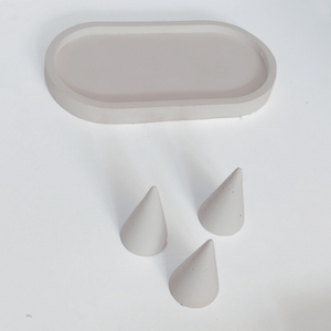 Τσιμεντένιες βάσεις δακτυλιδιών 3 Χ 5 //tatsu W - design, τσιμέντο, σκυρόδεμα - 4