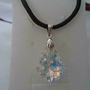 Κολιέ Swarovski Baroque Crystal Aurore Boreale - ασήμι 925 - 4