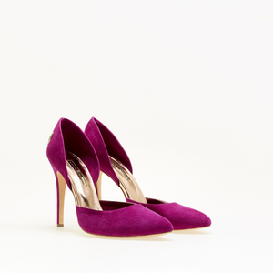 Elaina σουέντ γόβα GIORGIO FATOURO τύπου D'Orsay σε χρώμα Magenta - δέρμα - 3