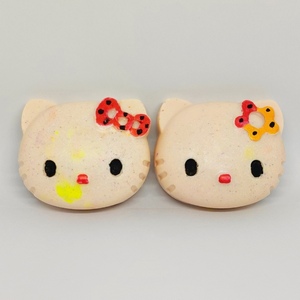 Σαπουνάκι hello kitty από χειροποίητη βάση γλυκερίνης 60gr - 100% φυσικό, δώρο για βάφτιση - 2