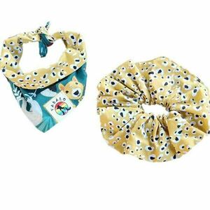 Yabalo Dog's Bandana + Mum's Scrunchie / Madagascar - μπαντάνες, μεγάλα scrunchies