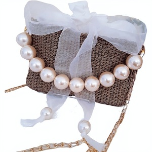 Raffia: all day, ψαθα, clutch, πλεκτή τσάντα, ώμου 15cm-6cm- 23cm - νήμα, clutch, ώμου, all day, πλεκτές τσάντες