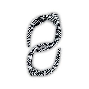 Zig zag knot hairband - ύφασμα, για τα μαλλιά, στέκες - 2