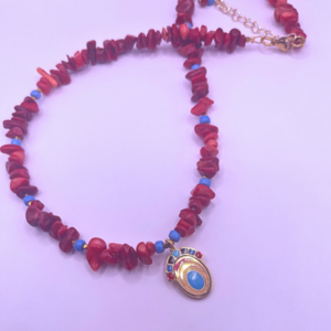 Ι coral I - κοράλλι, κοχύλι, κοντά, ατσάλι, boho - 2