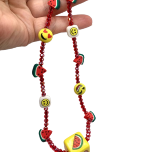 Phone strap - Λουράκι για το κινητό watermellon - statement, charms, λουράκια - 3