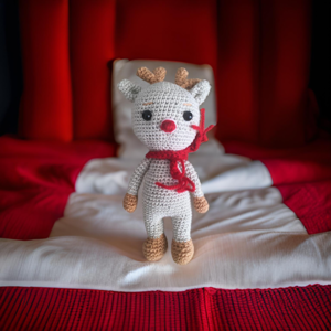 Χειροποίητο πλεκτό amigurumi ζωάκι σε μπεζ χρώμα 22,5 εκ - δώρο, λούτρινα, amigurumi, πλεκτό ζωακι - 3