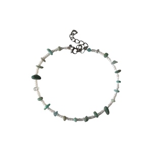 Βραχιόλι anklet γυάλινες χάντρες και πέτρες - ποδιού