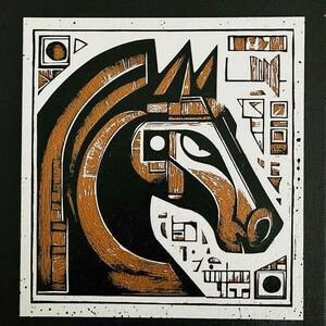 Τρισδιάστατος πίνακας "Lino Horse" - πίνακες & κάδρα, 3d, 3d κάδρο - 2